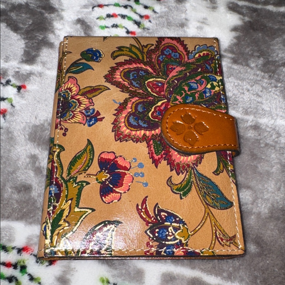 Patricia Nash floral passport holder leather